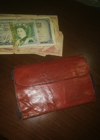 Antika deri cüzdan - Görsel 2