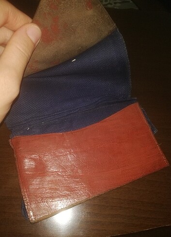 Antika deri cüzdan - Görsel 3
