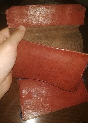 Antika deri cüzdan - Görsel 6