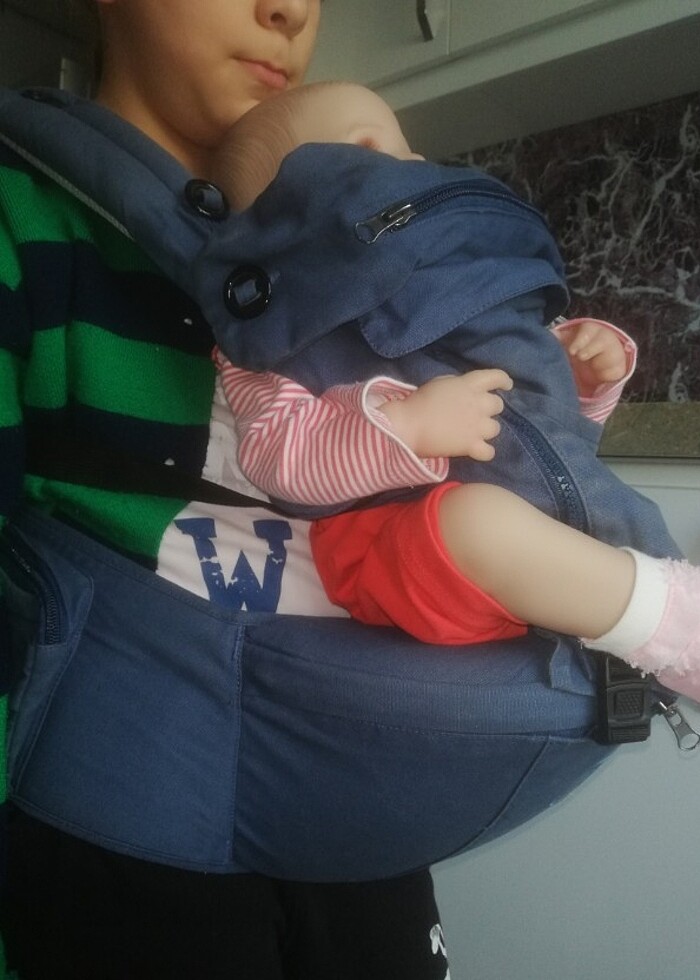 Kanguru 30 kğ taşiyabilir ergonomik bel sırt destekli çok rahat  - Görsel 4