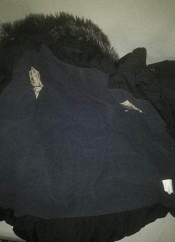 Çoçuk mont içi polarlı şapkali şişme mont temiz ürün - Görsel 6