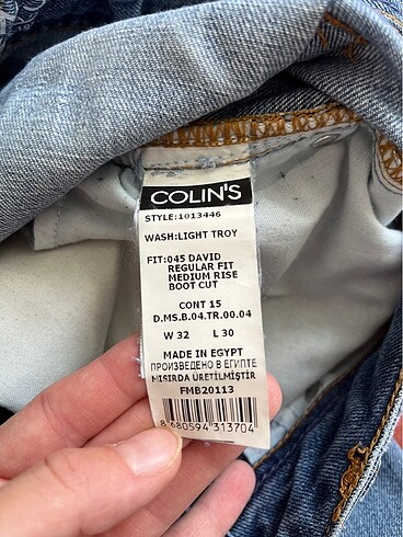 32 Beden mavi Renk Colin?s erkek kot pantolon