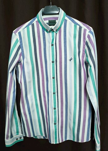 Sarar Çok Renkli Çizgili Kısa Kollu Gömlek - Görsel 6