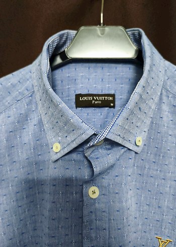 Louis Vuitton Mavi Düğmeli Erkek Gömlek - Görsel 7