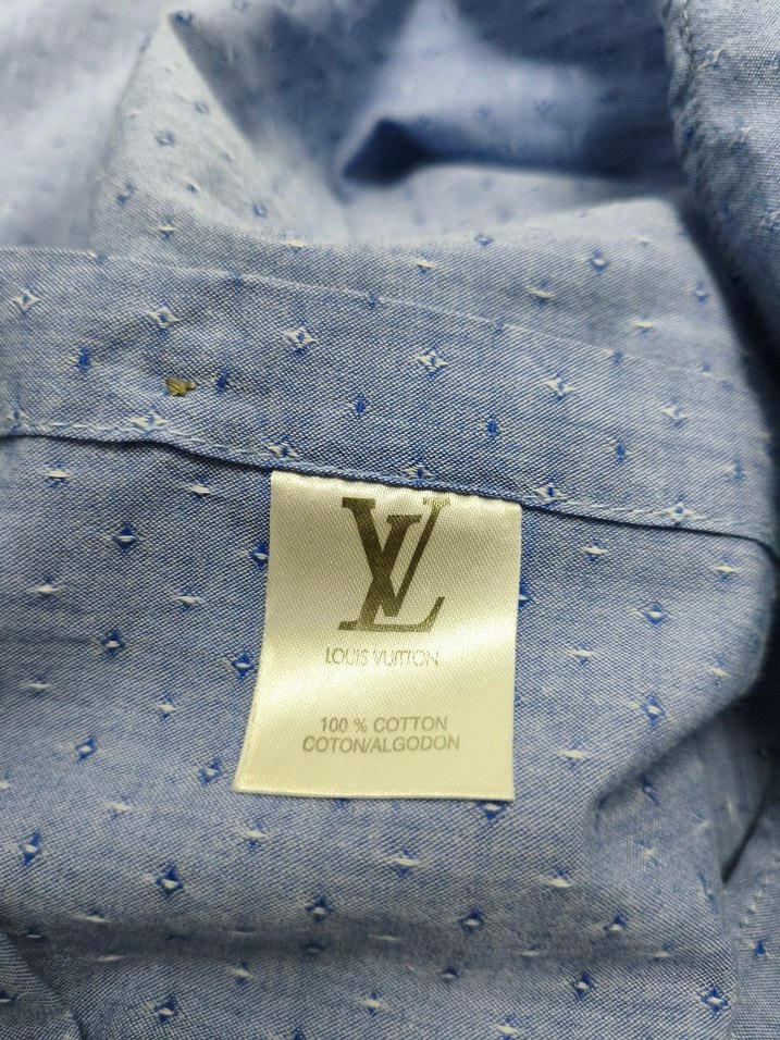 Louis Vuitton Mavi Düğmeli Erkek Gömlek - Görsel 3