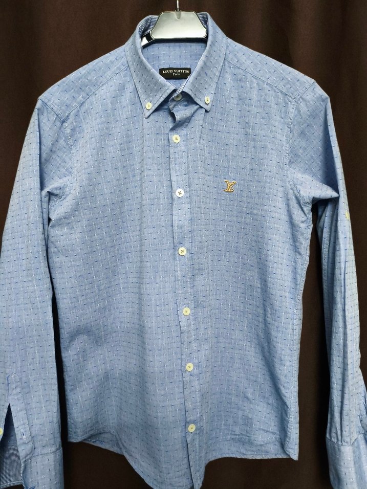 Louis Vuitton Mavi Düğmeli Erkek Gömlek - Görsel 2