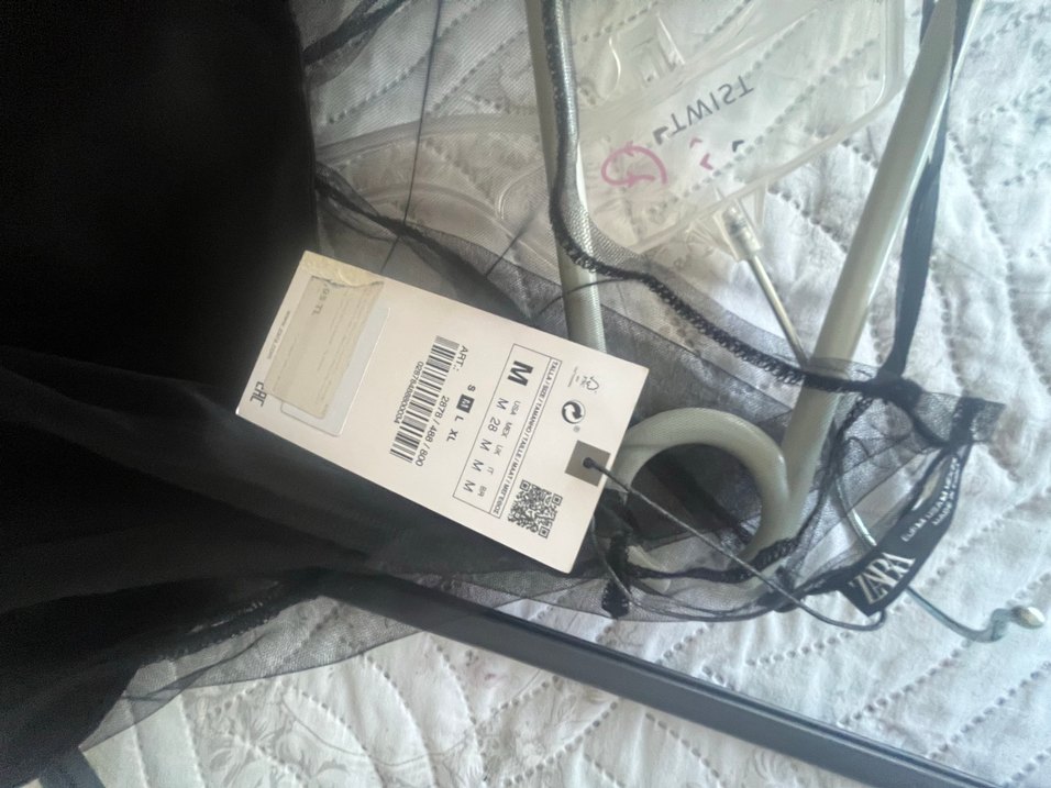 Straplez Siyah Transparan Gotik Bluz - Görsel 3