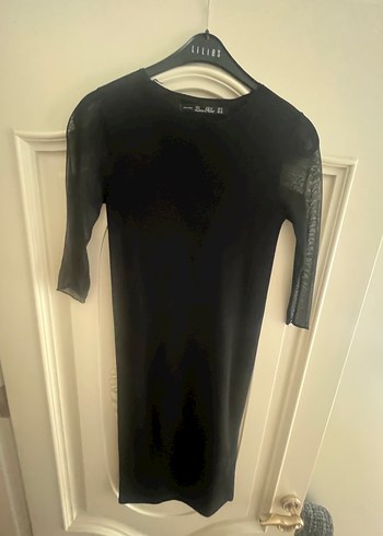 Siyah Midi Dar Kesim Kadın Elbise - Görsel 2