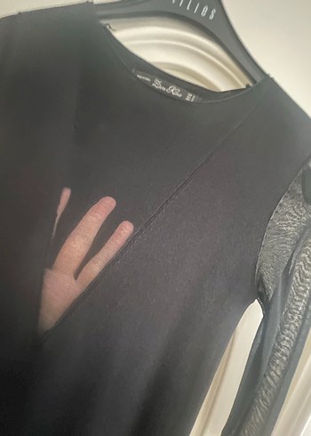 Siyah Midi Dar Kesim Kadın Elbise - Görsel 5