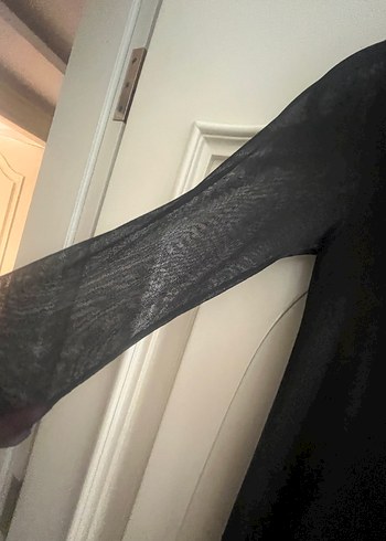 Siyah Midi Dar Kesim Kadın Elbise - Görsel 4