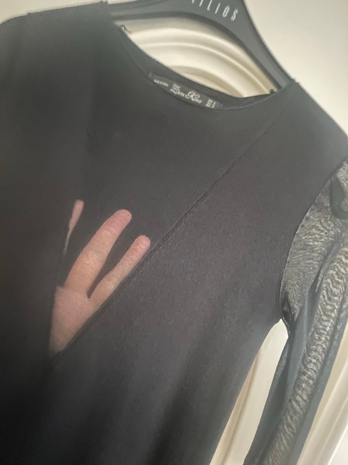 Siyah Midi Dar Kesim Kadın Elbise - Görsel 5