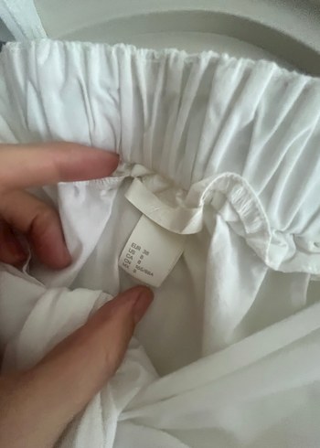 Beyaz Keten Uzun Kollu Halter Yaka Gömlek - Görsel 2