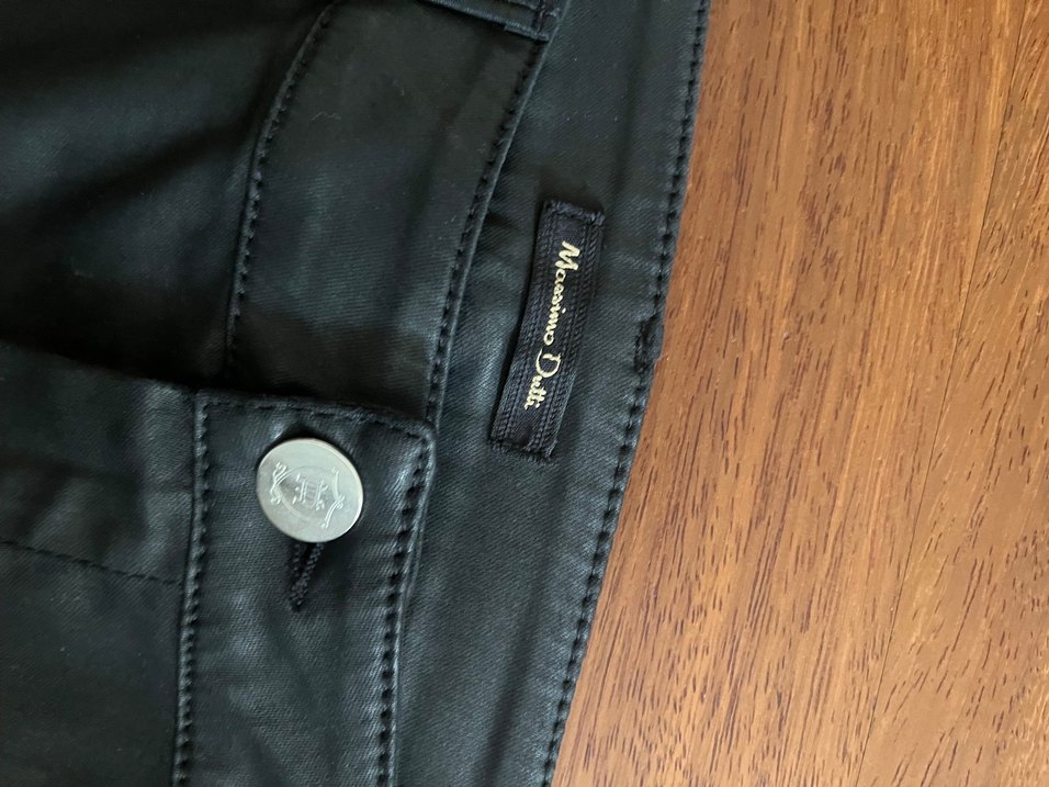 Siyah Deri görünümlü Midi Hamile Eteği - Görsel 3