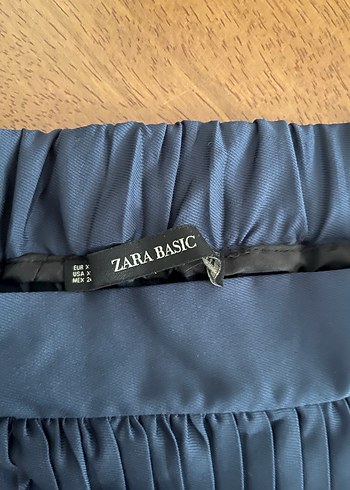 Lacivert Pilili Uzun Kadın Etek - Görsel 4