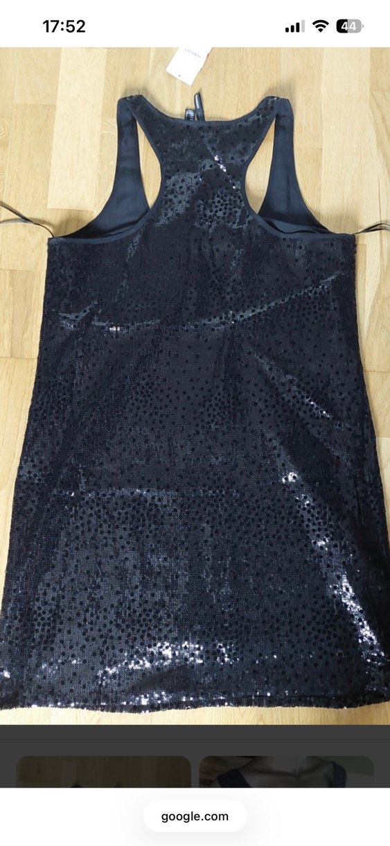 Siyah payetli elbise - Görsel 2