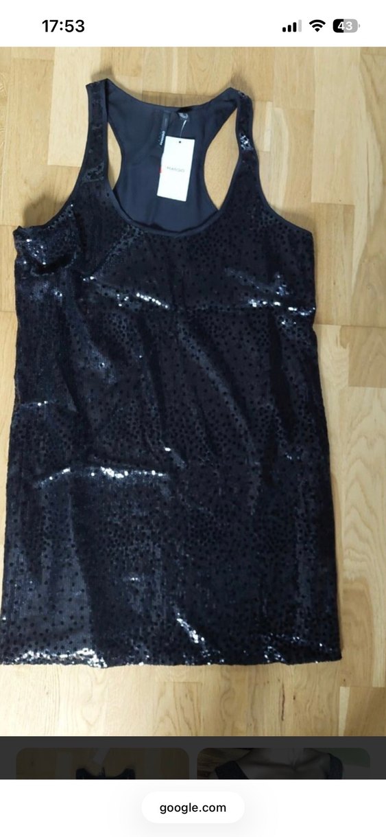 Siyah payetli elbise - Görsel 3