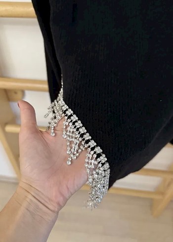 Siyah Payetli Kadın Triko - Görsel 5