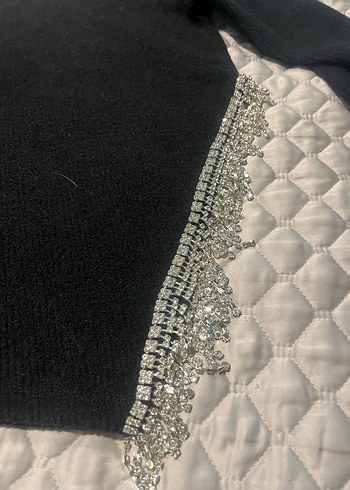 Siyah Payetli Kadın Triko - Görsel 8