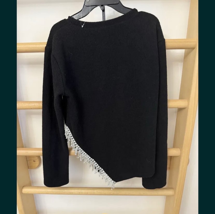 Siyah Payetli Kadın Triko - Görsel 4