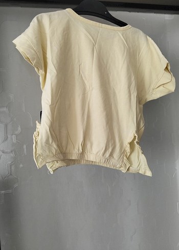 Kız Çocuk Bej Kısa Kollu Tişört - Görsel 4