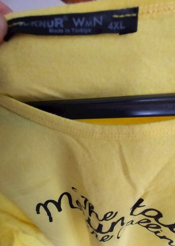 Sarı Baskılı Hamile Uzun Kollu Tişört - Görsel 3