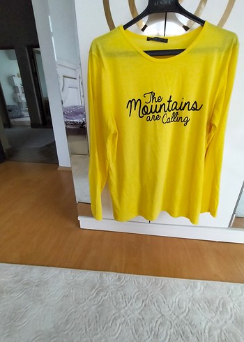 Sarı Baskılı Hamile Uzun Kollu Tişört - Görsel 4