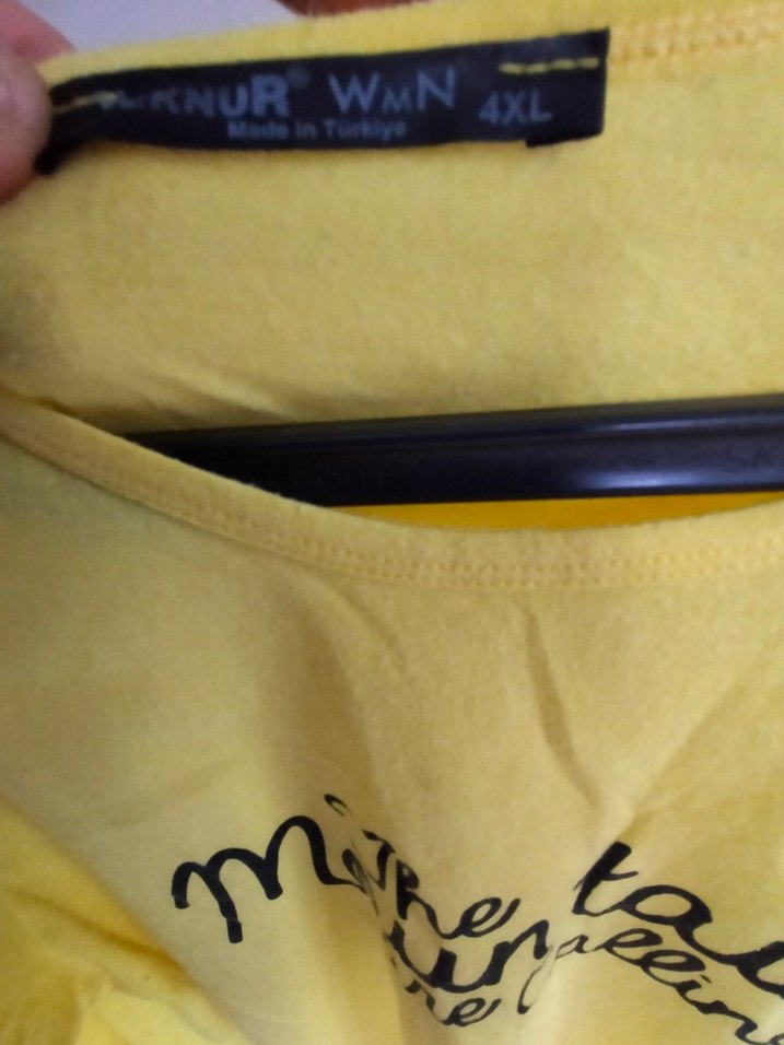 Sarı Baskılı Hamile Uzun Kollu Tişört - Görsel 3