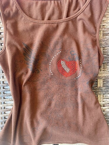 y2k taşlı tank top
