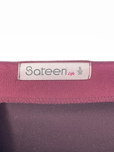 36 Beden bordo Renk Saten Kalem Etek %70 İndirimli.