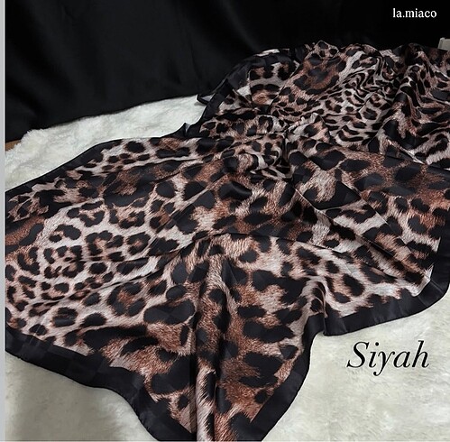 Diğer Twill ipek leopar şal