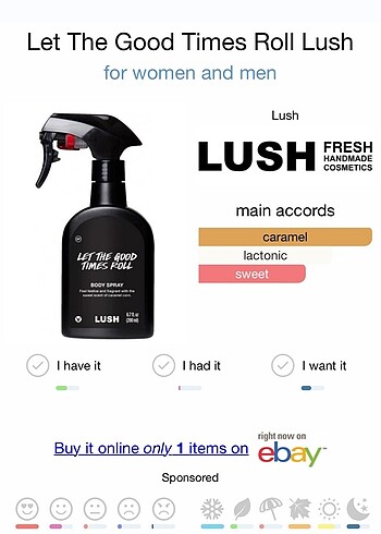 Diğer Lush Let The Good Times Roll 5 ml