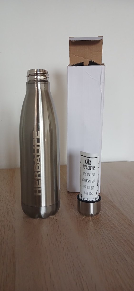 Metalik Orjinal Herbalife Termos Şişesi - Görsel 2