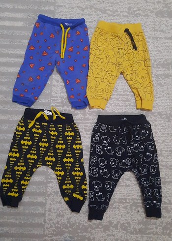 9-12 Ay Beden Renkli Desenli Erkek Çocuk Rahat Pantolon