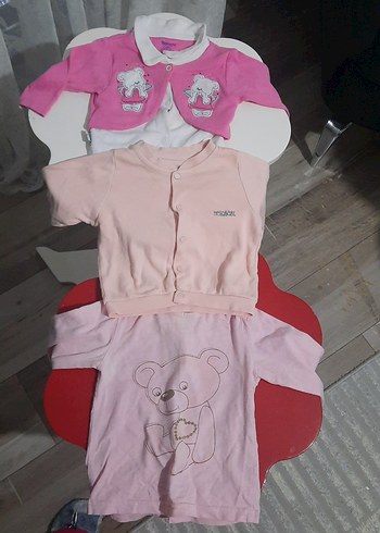 Mini World Pembe Uzun Kollu Bebek Kız Takımı