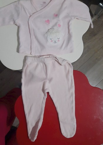 Diğer Pembe Uzun Kollu Bebek Kıyafet Takımı