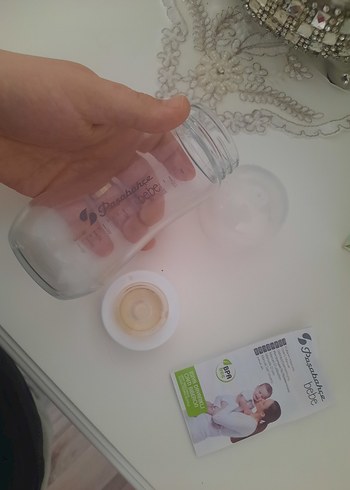 Isıya Dayanıklı Beyaz Cam Biberon 240 ml - Görsel 8