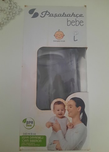 Isıya Dayanıklı Beyaz Cam Biberon 240 ml - Görsel 5