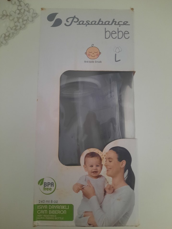 Isıya Dayanıklı Beyaz Cam Biberon 240 ml - Görsel 5