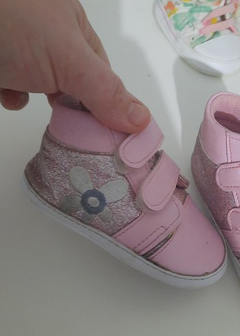 Kız Çocuk Pembe Cırt Cırtlı Spor Ayakkabı - Görsel 8