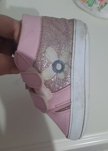 Kız Çocuk Pembe Cırt Cırtlı Spor Ayakkabı - Görsel 4