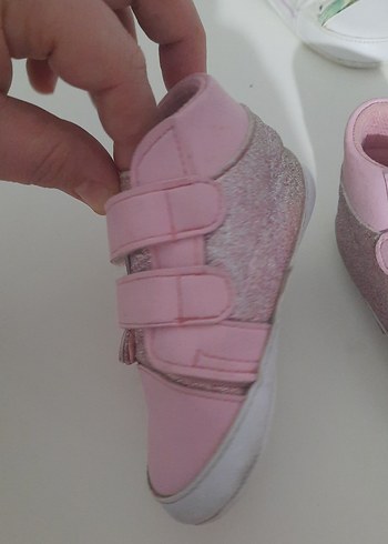 Kız Çocuk Pembe Cırt Cırtlı Spor Ayakkabı - Görsel 9