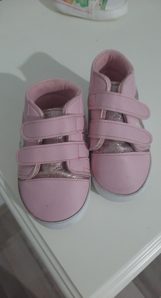 Kız Çocuk Pembe Cırt Cırtlı Spor Ayakkabı - Görsel 2