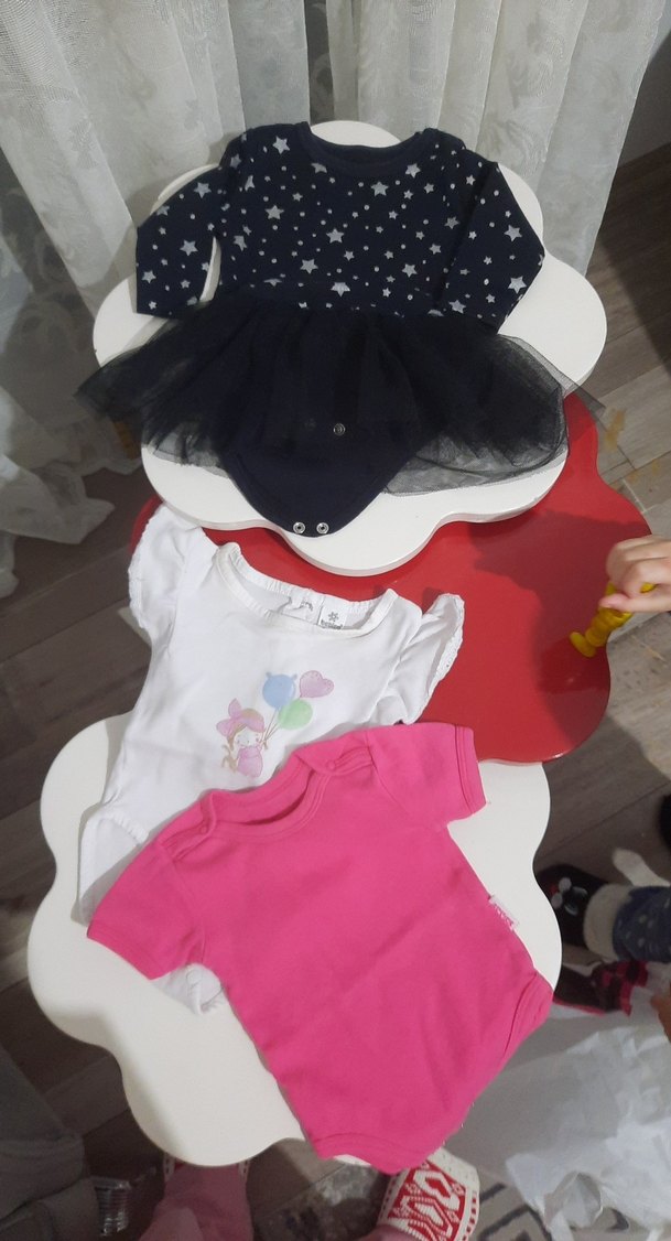 Pembe Kısa Kollu Bebek Kız Body - Görsel 2