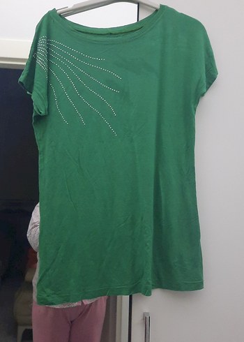 Yeşil Kısa Kollu Hamile Tişört - Görsel 2