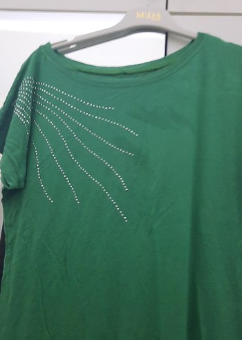 Yeşil Kısa Kollu Hamile Tişört - Görsel 3