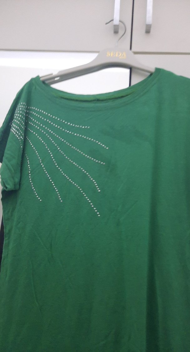 Yeşil Kısa Kollu Hamile Tişört - Görsel 3