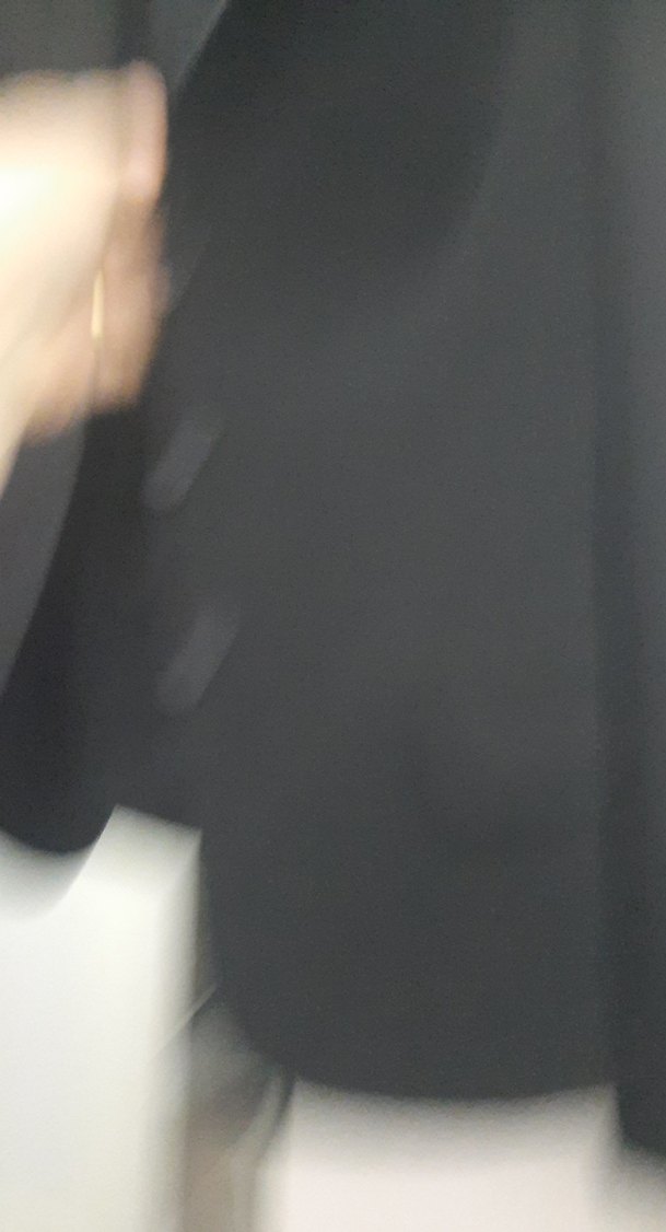 Siyah Kadın Ofis Blazeri, Düğmeli, Uzun Kollu - Görsel 4