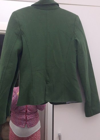 Yeşil Düğmeli Kadın Blazer Ceket - Görsel 8