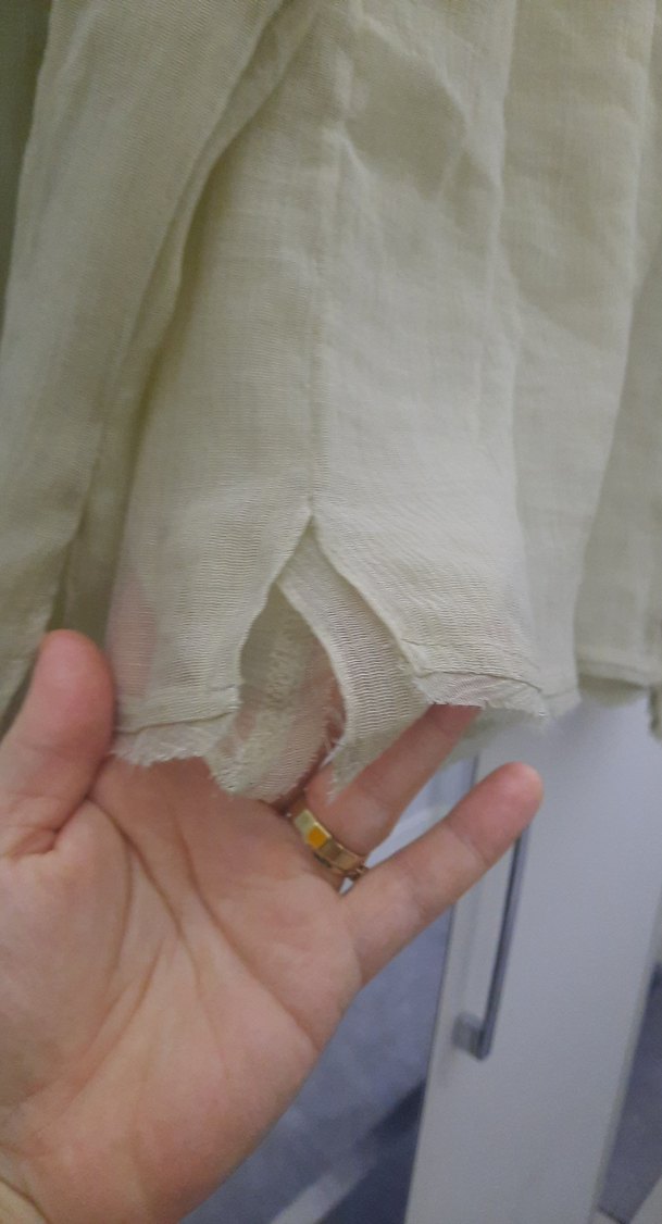 Uzun Kollu Keten Bluz - Görsel 5