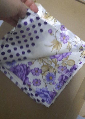 Mor Çiçekli Kadın Eşarp - Görsel 9